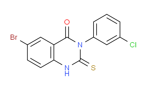 CAS No. 18009-11-5, 6-Bromo-3-(3-chlorophenyl)-2-thioxo-2,3-dihydroquinazolin-4(1H)-one