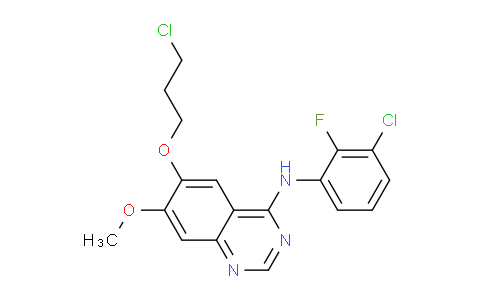 CAS No. 1807546-70-8, N-(3-Chloro-2-fluorophenyl)-6-(3-chloropropoxy)-7-methoxyquinazolin-4-amine