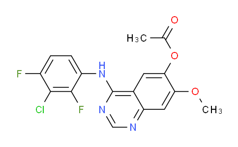 CAS No. 1818217-54-7, 4-((3-Chloro-2,4-difluorophenyl)amino)-7-methoxyquinazolin-6-yl acetate