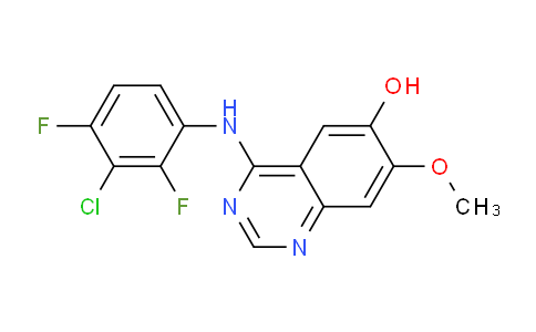 CAS No. 1818217-55-8, 4-((3-Chloro-2,4-difluorophenyl)amino)-7-methoxyquinazolin-6-ol