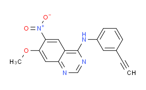 CAS No. 183321-60-0, N-(3-Ethynylphenyl)-7-methoxy-6-nitroquinazolin-4-amine