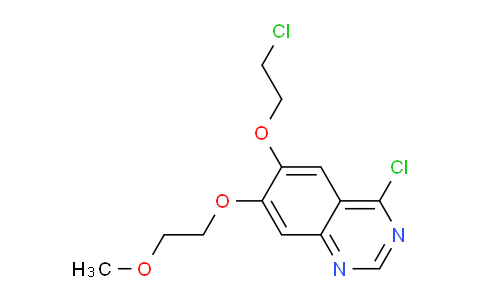 CAS No. 183322-19-2, 4-Chloro-6-(2-chloroethoxy)-7-(2-methoxyethoxy)quinazoline
