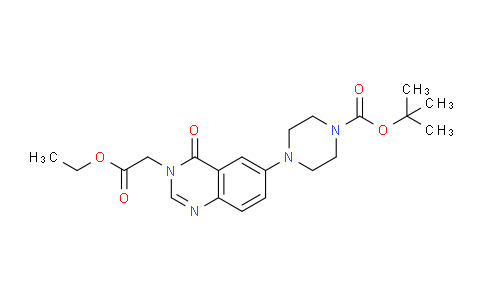 CAS No. 183622-37-9, tert-Butyl 4-(3-(2-ethoxy-2-oxoethyl)-4-oxo-3,4-dihydroquinazolin-6-yl)piperazine-1-carboxylate