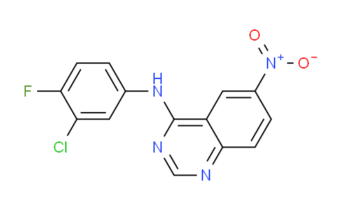 CAS No. 184356-50-1, N-(3-Chloro-4-fluorophenyl)-6-nitroquinazolin-4-amine