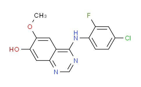 CAS No. 193001-59-1, 4-((4-Chloro-2-fluorophenyl)amino)-6-methoxyquinazolin-7-ol