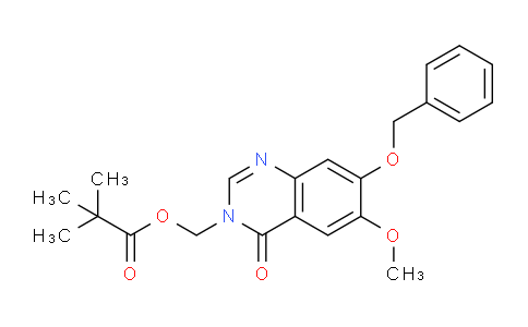 CAS No. 193002-24-3, (7-(Benzyloxy)-6-methoxy-4-oxoquinazolin-3(4H)-yl)methyl pivalate