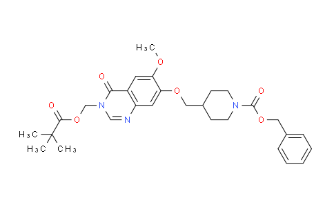 CAS No. 1956340-69-4, Benzyl 4-(((6-methoxy-4-oxo-3-((pivaloyloxy)methyl)-3,4-dihydroquinazolin-7-yl)oxy)methyl)piperidine-1-carboxylate