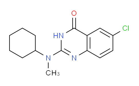 CAS No. 1956355-99-9, 6-Chloro-2-(cyclohexyl(methyl)amino)quinazolin-4(3H)-one