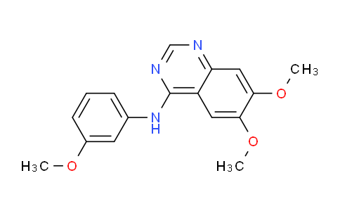 CAS No. 202475-38-5, 6,7-Dimethoxy-N-(3-methoxyphenyl)quinazolin-4-amine