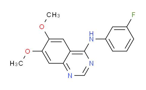 CAS No. 202475-55-6, N-(3-Fluorophenyl)-6,7-dimethoxyquinazolin-4-amine