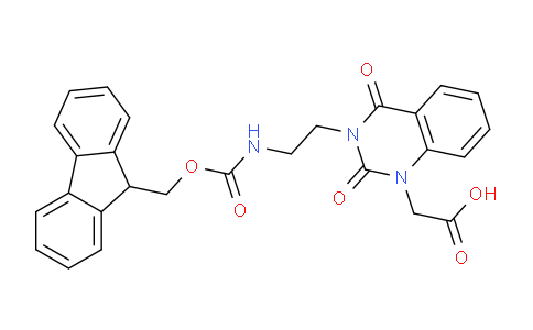 CAS No. 204322-92-9, 2-(3-(2-((((9H-Fluoren-9-yl)methoxy)carbonyl)amino)ethyl)-2,4-dioxo-3,4-dihydroquinazolin-1(2H)-yl)acetic acid