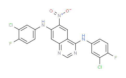 CAS No. 2044702-52-3, N4,N7-Bis(3-chloro-4-fluorophenyl)-6-nitroquinazoline-4,7-diamine