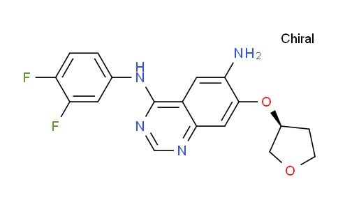 CAS No. 2044709-72-8, (S)-N4-(3,4-Difluorophenyl)-7-((tetrahydrofuran-3-yl)oxy)quinazoline-4,6-diamine