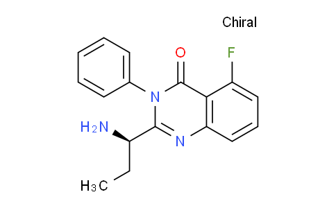 CAS No. 2044710-26-9, (R)-2-(1-Aminopropyl)-5-fluoro-3-phenylquinazolin-4(3H)-one