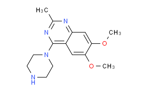 CAS No. 205260-07-7, 6,7-Dimethoxy-2-methyl-4-(piperazin-1-yl)quinazoline