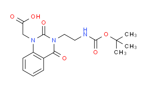 CAS No. 215190-30-0, 2-(3-(2-((tert-Butoxycarbonyl)amino)ethyl)-2,4-dioxo-3,4-dihydroquinazolin-1(2H)-yl)acetic acid