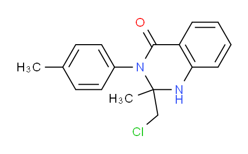 CAS No. 217461-89-7, 2-(Chloromethyl)-2-methyl-3-(p-tolyl)-2,3-dihydroquinazolin-4(1H)-one