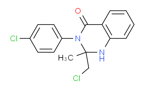 CAS No. 217461-92-2, 2-(Chloromethyl)-3-(4-chlorophenyl)-2-methyl-2,3-dihydroquinazolin-4(1H)-one