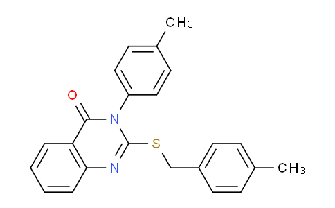 CAS No. 22312-41-0, 2-((4-Methylbenzyl)thio)-3-(p-tolyl)quinazolin-4(3H)-one