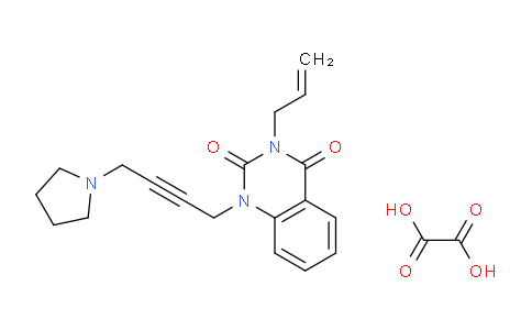 CAS No. 23905-27-3, 3-Allyl-1-(4-(pyrrolidin-1-yl)but-2-yn-1-yl)quinazoline-2,4(1H,3H)-dione oxalate