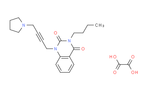 CAS No. 23905-28-4, 3-Butyl-1-(4-(pyrrolidin-1-yl)but-2-yn-1-yl)quinazoline-2,4(1H,3H)-dione oxalate