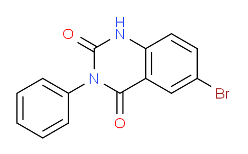 CAS No. 23965-11-9, 6-Bromo-3-phenylquinazoline-2,4(1H,3H)-dione