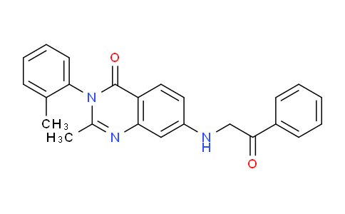 CAS No. 24295-73-6, 2-Methyl-7-((2-oxo-2-phenylethyl)amino)-3-(o-tolyl)quinazolin-4(3H)-one