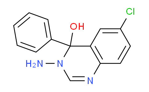 CAS No. 27610-14-6, 3-Amino-6-chloro-4-phenyl-3,4-dihydroquinazolin-4-ol