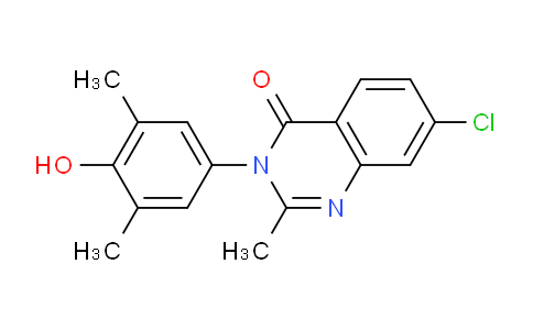 CAS No. 27945-53-5, 7-Chloro-3-(4-hydroxy-3,5-dimethylphenyl)-2-methylquinazolin-4(3H)-one