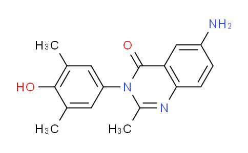 CAS No. 27945-57-9, 6-Amino-3-(4-hydroxy-3,5-dimethylphenyl)-2-methylquinazolin-4(3H)-one