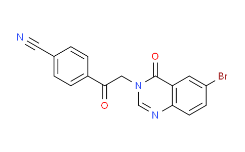 CAS No. 284682-49-1, 4-(2-(6-Bromo-4-oxoquinazolin-3(4H)-yl)acetyl)benzonitrile