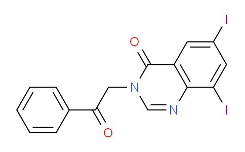 CAS No. 284682-59-3, 6,8-Diiodo-3-(2-oxo-2-phenylethyl)quinazolin-4(3H)-one
