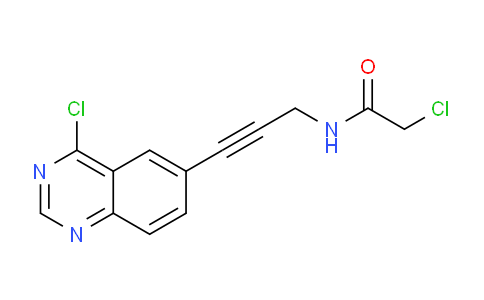 CAS No. 287193-30-0, 2-Chloro-N-(3-(4-chloroquinazolin-6-yl)prop-2-yn-1-yl)acetamide