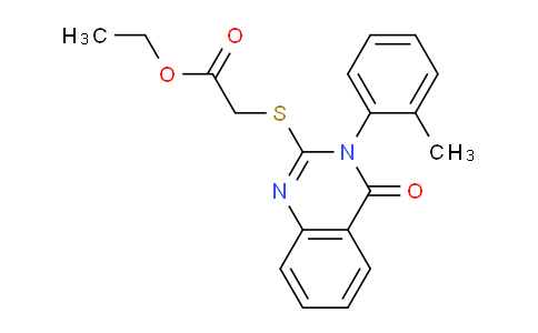 CAS No. 28831-36-9, Ethyl 2-((4-oxo-3-(o-tolyl)-3,4-dihydroquinazolin-2-yl)thio)acetate