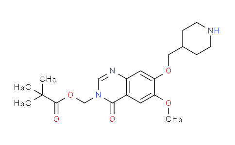 CAS No. 288385-87-5, (6-Methoxy-4-oxo-7-(piperidin-4-ylmethoxy)quinazolin-3(4H)-yl)methyl pivalate