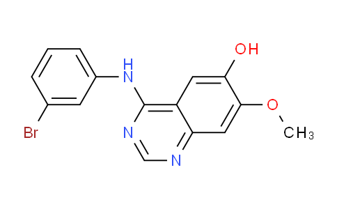 CAS No. 295330-61-9, 4-((3-Bromophenyl)amino)-7-methoxyquinazolin-6-ol