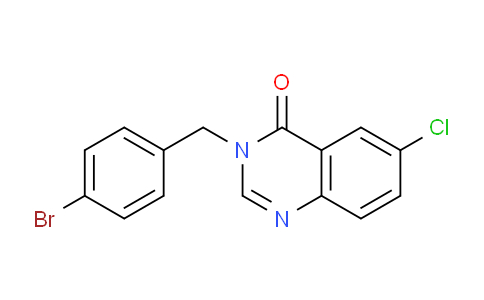 CAS No. 302913-20-8, 3-(4-Bromobenzyl)-6-chloroquinazolin-4(3H)-one