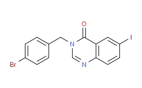 CAS No. 302913-25-3, 3-(4-Bromobenzyl)-6-iodoquinazolin-4(3H)-one
