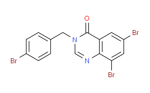 CAS No. 302913-27-5, 6,8-Dibromo-3-(4-bromobenzyl)quinazolin-4(3H)-one