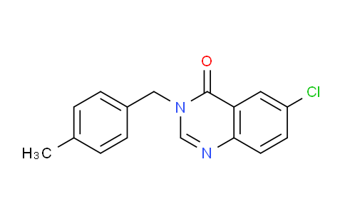 CAS No. 302913-30-0, 6-Chloro-3-(4-methylbenzyl)quinazolin-4(3H)-one