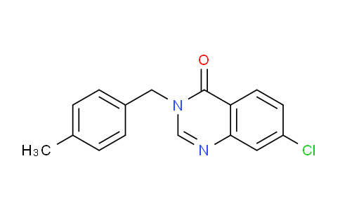CAS No. 302913-31-1, 7-Chloro-3-(4-methylbenzyl)quinazolin-4(3H)-one