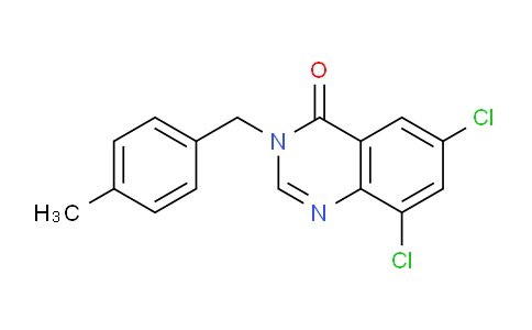 CAS No. 302913-35-5, 6,8-Dichloro-3-(4-methylbenzyl)quinazolin-4(3H)-one