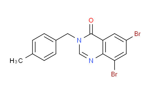CAS No. 302913-36-6, 6,8-Dibromo-3-(4-methylbenzyl)quinazolin-4(3H)-one