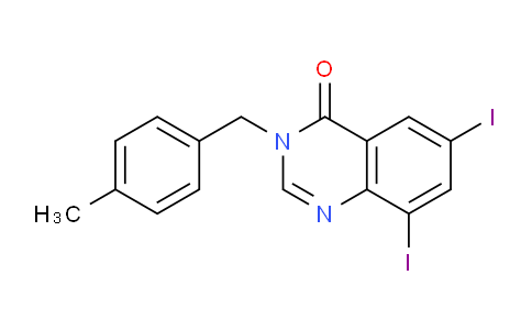 CAS No. 302913-37-7, 6,8-Diiodo-3-(4-methylbenzyl)quinazolin-4(3H)-one