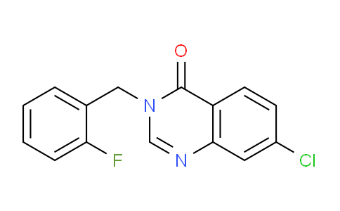 CAS No. 302913-39-9, 7-Chloro-3-(2-fluorobenzyl)quinazolin-4(3H)-one
