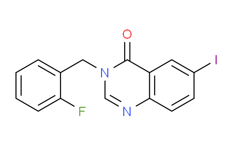 CAS No. 302913-41-3, 3-(2-Fluorobenzyl)-6-iodoquinazolin-4(3H)-one