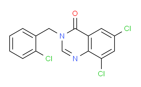 CAS No. 302913-48-0, 6,8-Dichloro-3-(2-chlorobenzyl)quinazolin-4(3H)-one