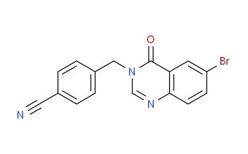 CAS No. 302913-50-4, 4-((6-Bromo-4-oxoquinazolin-3(4H)-yl)methyl)benzonitrile