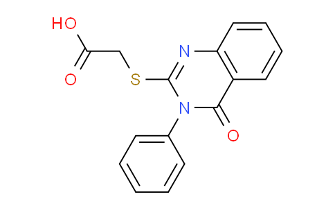 CAS No. 30530-97-3, 2-((4-Oxo-3-phenyl-3,4-dihydroquinazolin-2-yl)thio)acetic acid