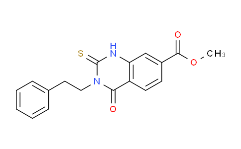 CAS No. 309750-70-7, Methyl 4-oxo-3-phenethyl-2-thioxo-1,2,3,4-tetrahydroquinazoline-7-carboxylate